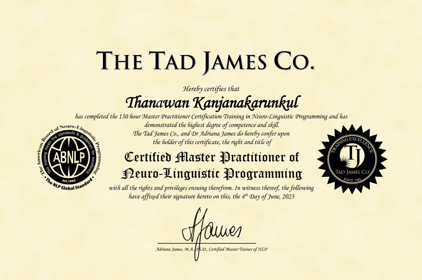 Cert Master NLP 1
